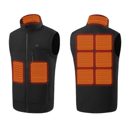 Electric Heated Vest - 9 Heat Zones, USB Rechargeable, Winter Warmth